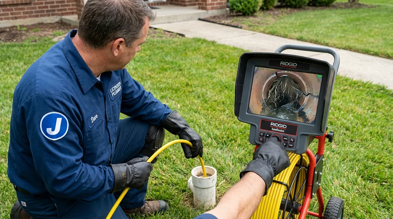 Sewer camera inspection being performed by Johns Plumbing LLC in Neligh